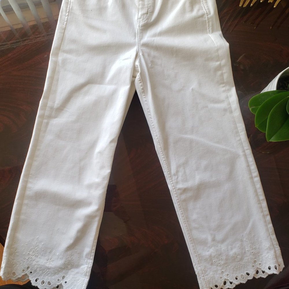 Kate Spade Cutwork Denim pants "White"